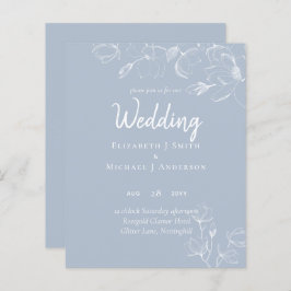 Dusty Blue White Magnolias Bröllop