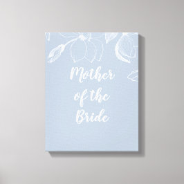 Dusty Blue White Magnolias Bröllop Canvastryck