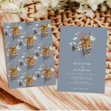 Dusty Blue WildblomBoho Fall Wedding