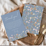 Dusty Blue WildblomBoho Möhippa Tack Kort<br><div class="desc">Tack för ditt tack till ditt kort, tack vare ditt kort, tack för din Möhippa. Det här vackert designade kortet fångar naturens charm och innehåller levande vilda blommor mot en varm terracotta-bakgrund. De ömtåliga vilda blommorna symboliserar skönheten och särarten hos varje tillfälle som delas under möhippan. Terracotta färg-paletten tillför en...</div>