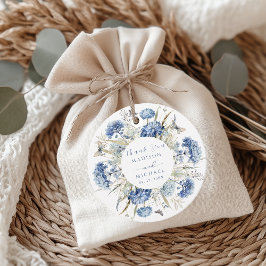 Dusty Blue Wildblomml Elegant Blommigt Bröllop Gåvor Etiketter