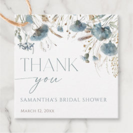 Dusty blue wildblommor boho möhippa gåvor etiketter