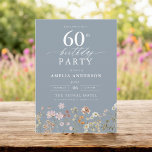Dusty Blue Wildblomsterträdgårdens Blommigt 60:e f Inbjudningar<br><div class="desc">Fira i stil med en kalligrafi för trädgårdsodling på 60:e födelsedag, perfekt för en milstolpe-händelse. Den här inbjudan har en slimmad men sofistikerad blommigt och elegant-kalligrafi. Temat lush-trädgården blandar naturskönhet med en ren typografi, skapar en tidlöshet och bjuder in utseende. Perfekt för utomhus- eller trädgårdsinstallationer. Den fångar glädjen från detta...</div>