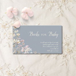 Dusty Blue Wildflower Books for Baby Tilläggskort