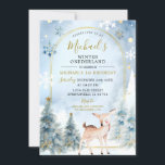 Dusty Blue Winter ONEderland Forest 1st Birthday Inbjudningar<br><div class="desc">Dusty Blue Winter ONEderland Forest 1 Birthday bjudande</div>