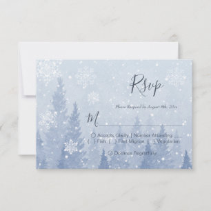 Dusty Blue Winter Watercolor OSA Kort