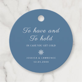 Dusty Blue Winter Wedwallets för gäster Gåvor Etiketter