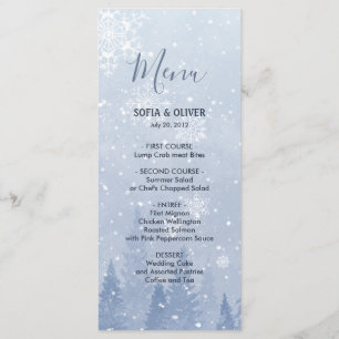 Dusty Blue Winter Wonderland Meny