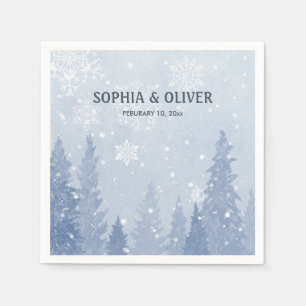 Dusty Blue Winter Wonderland Pappersservett