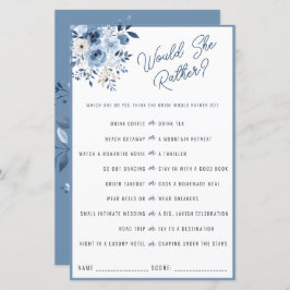 Dusty Blue Would She Rather Bröllopsduschlek