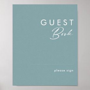 Dusty Boho   Blå gästboksskrivare Poster