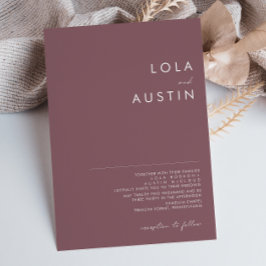 Dusty Boho | Bröllopsinbjudan till Lila och Ro Inbjudningar