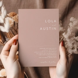 Dusty Boho | Bröllopsinbjudan till Ro och Lila Inbjudningar