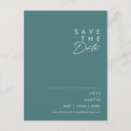 Dusty Boho | Grön Save the Date Inbjudan Vykort