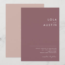 Dusty Boho | Lila och Ro alla i ett Bröllop Inbjudningar
