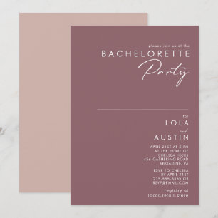 Dusty Boho   Lila och Ro Bachelorette Party Inbjudningar
