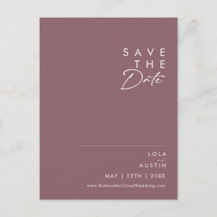 Dusty Boho Lila Save The Date Brevkort Inbjudan Vykort