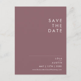 Dusty Boho | Lila Save The Date Postkort Inbjudan Vykort
