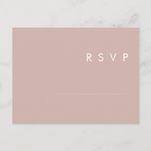 Dusty Boho Rosa och lila bröllops-RSVP-brevkort Vykort