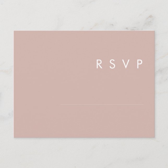 Dusty Boho | Rosa och lila bröllops-RSVP-brevkort Vykort (Framsida)
