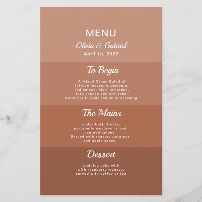 Dusty  brun Snyggt Elegant bröllop (Framsida)