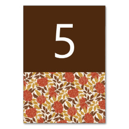 Dusty Brunt Orange Peony Flowers Fall Wedding Bordsnummer