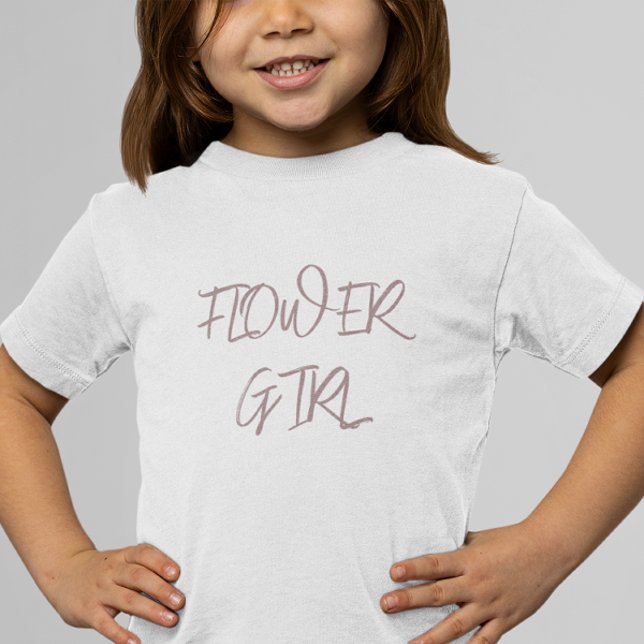 Dusty Burgundy Flower Girl T Shirt (Skapare uppladdad)