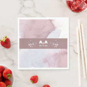 Dusty Burgundy Watercolor Pappersservett