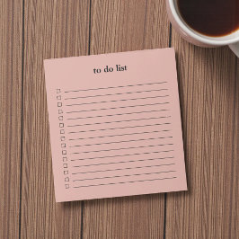 Dusty Coral To Do List Minimalist Teacher Simple Anteckningsblock