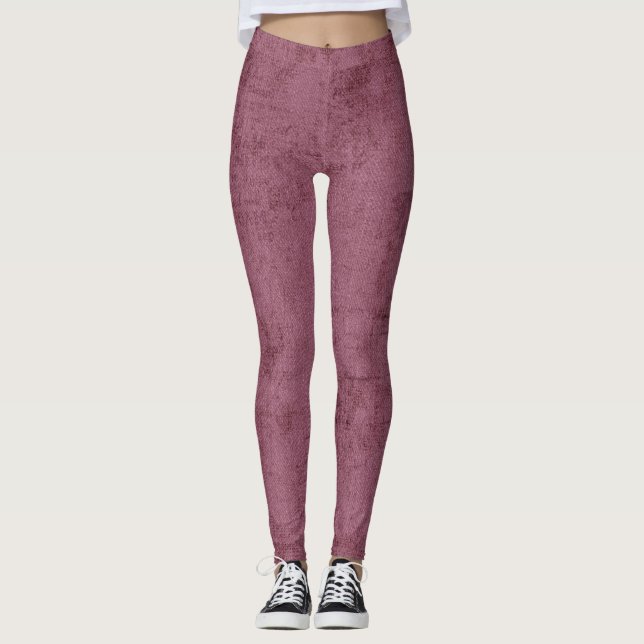 Dusty Deep Ro Suede Women's Leggings  (Framsida)
