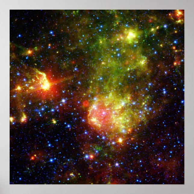Dusty död för den stora stjärnan NASA Poster (Framsidan)