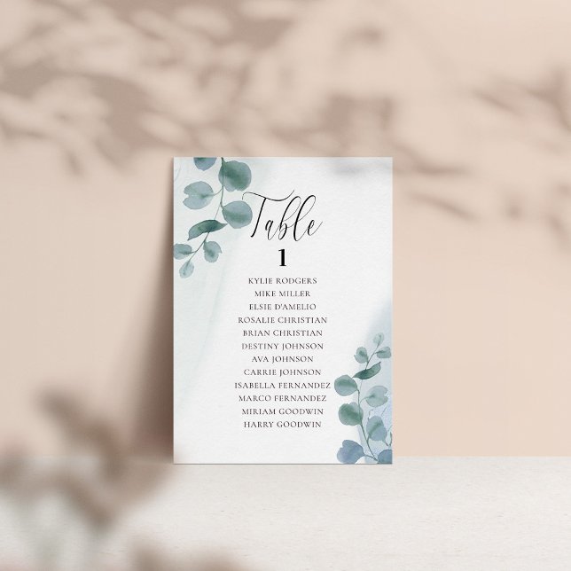 Dusty Eucalyptus Alla sittande Bordsnummer (Skapare uppladdad)