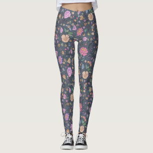 Dusty Färg Modern Whimsique Colorful Blommigt Leggings