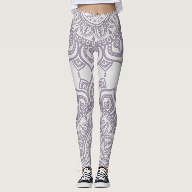 Dusty färg of passion fruits Yoga workout lila Leggings (Framsida)