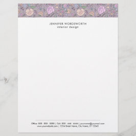 Dusty Färg Whimsical Blommigt Modern Brevhuvud