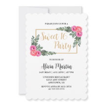 Dusty Flora Greenery Guld Sweet 16