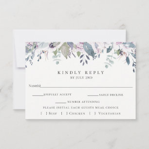 Dusty Garden Blommigt Bröllop OSA Card Kort