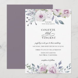 Dusty Garden Blommigt bröllopsinbjudan Inbjudningar