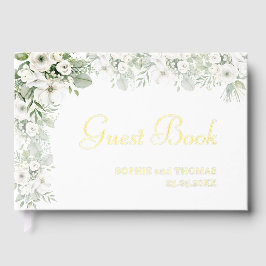 Dusty grönt blommigt ro vattenfärgen bröllop