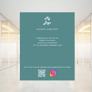 Dusty grönt business logotyp qr code instagram flygblad