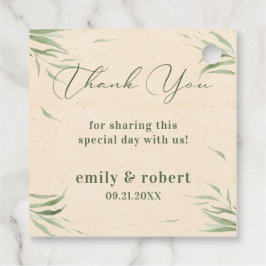 Dusty Grönt Foliage Beige Craft Papper Gåvor Etiketter