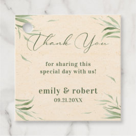 Dusty Grönt Foliage Beige Craft Papper Gåvor Etiketter