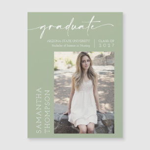 Dusty Grönt - minimalt skript Photo Student Magnet