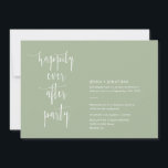 Dusty Grönt som tur är efter QR-kodfoto Inbjudningar<br><div class="desc">Den här inbjudan till en elopement-mottagningsfest i bröllop har elegant-kalligrafi och ett enkelt sans-serif-typsnitt på en dammig grönt bakgrund och med ett foto- och QR-kod för ett rent minimalistiskt och modernt utseende, vilket är ett vackert sätt att informera din familj och dina vänner om att du är gift och det...</div>