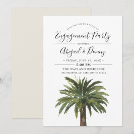 Dusty Handflatan Förlovning Beach Party Inbjudningar