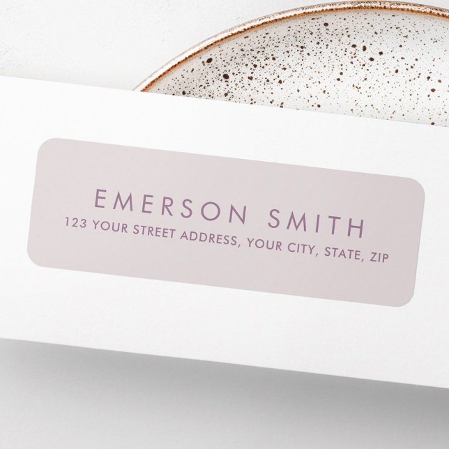 Dusty lavendel minimal returadress av elegant etikett (Dusty lavendel minimal elegant return address label)