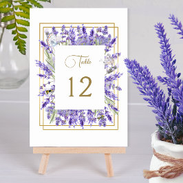 Dusty Lavender Elegant Lila Bröllop Bordsnummer