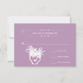 Dusty Lavender Lila Beach Destination Wedding OSA Kort