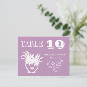 Dusty Lavender Lila Beach Destination Wedding Vykort