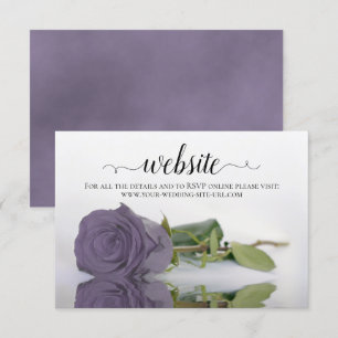 Dusty Lavender Lila Ro Elegant bröllop webbplats Tilläggskort